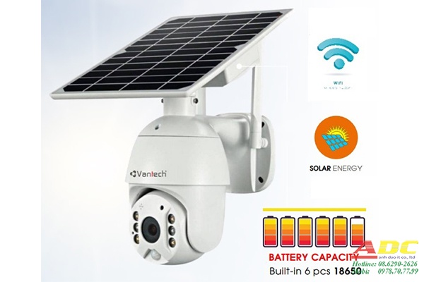 Camera IP Wifi dùng pin năng lượng mặt trời 2.0 Megapixel VANTECH VP-2506B-WF